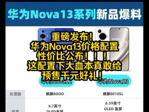 华为nova 13 Pro与竞品相比，性价比如何？-红绒网